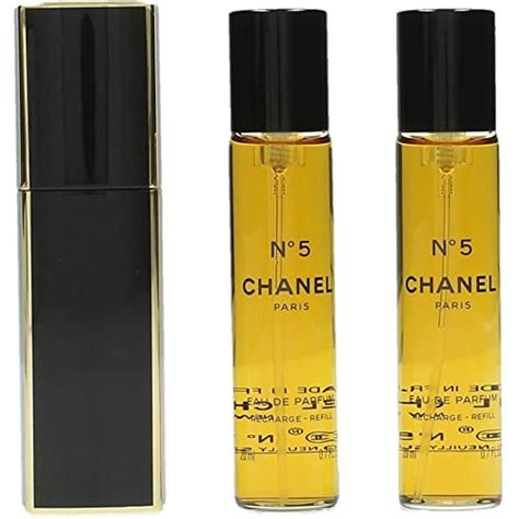 chanel no. 5 pocket spray 3x20ml|N°5 Parfum Refillable Purse Spray .